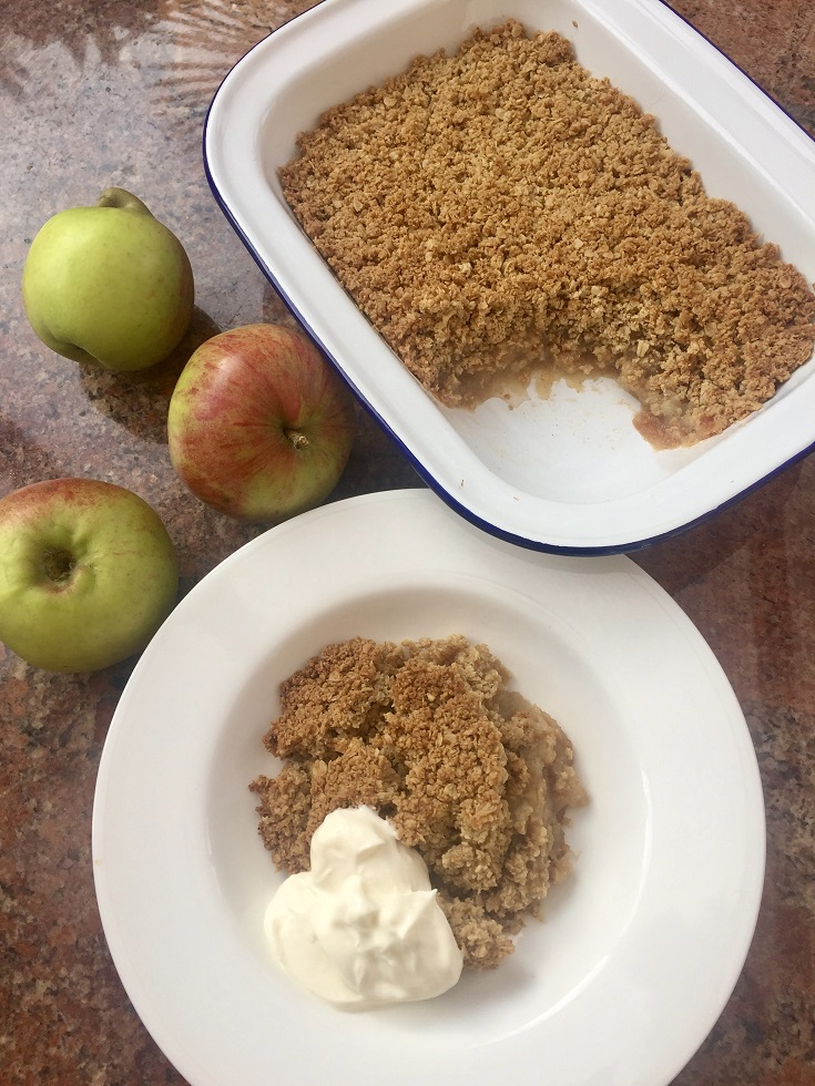 No Added Sugar Apple Crumble