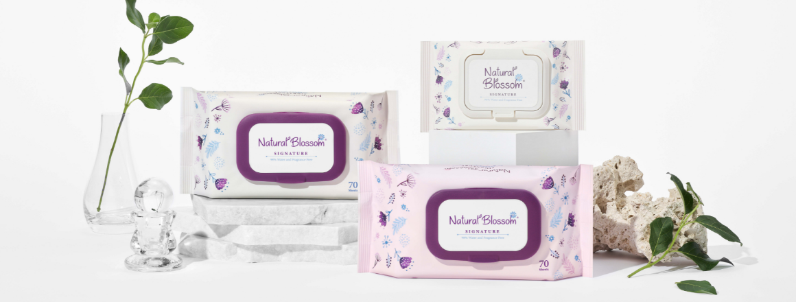 Natural Blossom Signature Wet Wipes, Natural Blossom Premium Wet Wipes